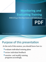 Monitoring and Evaluating Training: BSBLED401 Develop Teams and Individuals Session 3