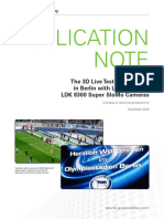Application Note: The 3D Live Test of Sportcast in Berlin With LDK 8000 and LDK 8300 Super Slomo Cameras