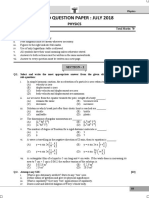 Board Question Paper: July 2018: Physics