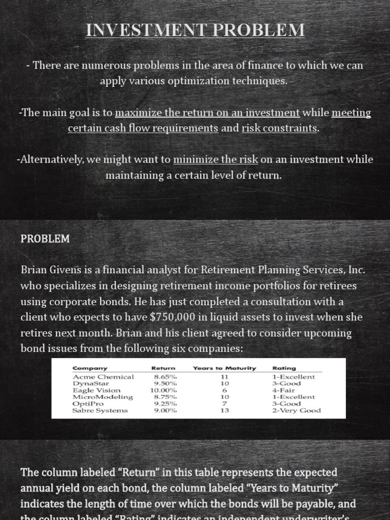 Investment Strategy for Retirement Bonds | PDF | Bonds (Finance ...
