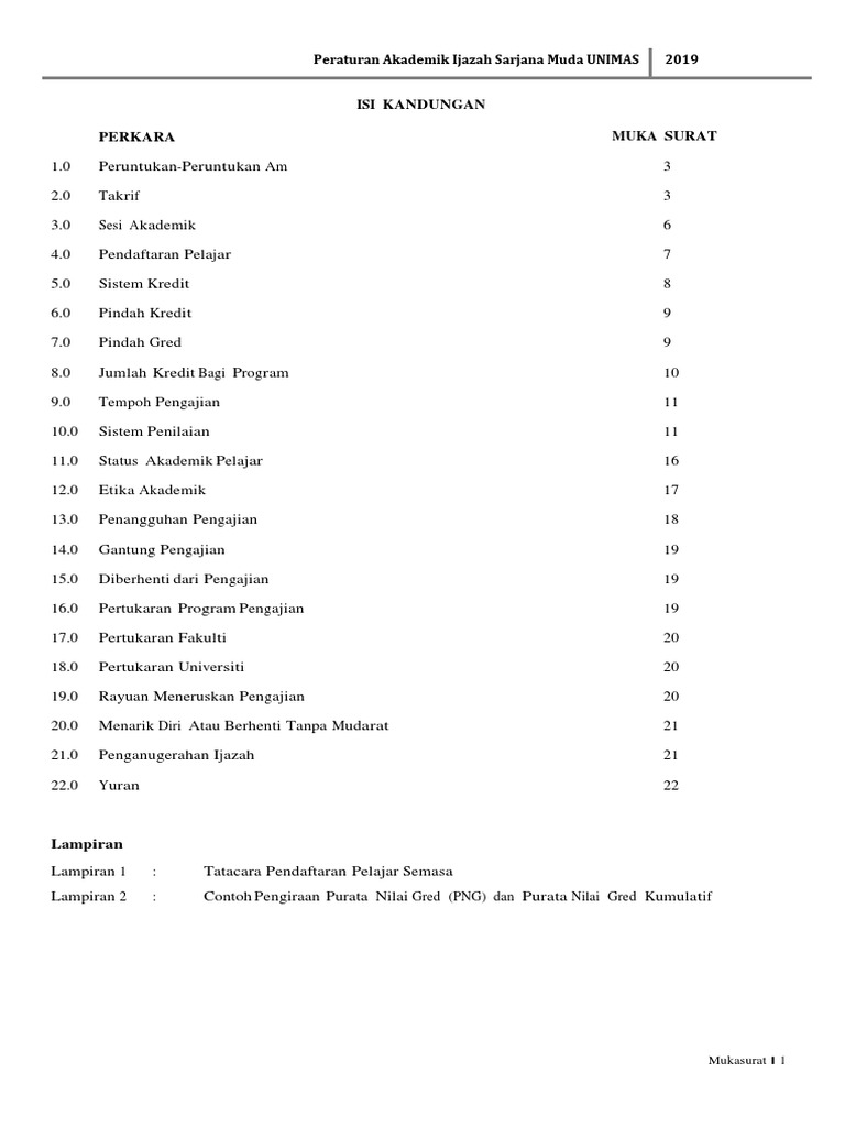 Peraturan Akademik Prasiswazah Pdf