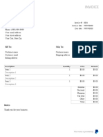 Sample Invoice Template by PayPal