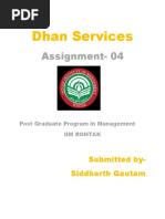 Dhan Services - Assignment04