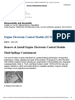 Remove & Install Engine Electronic Control Module Fluid Spillage Containment