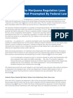 State Marijuana Regulation Laws Are Not Preempted by Federal Law PDF