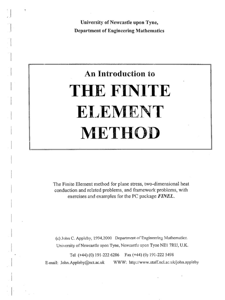 ENM316 - Finite Element Analysis | PDF
