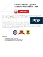 Liebherr L574 L574s Wheel Loader Operation Maintenance Manual Serial Number From 12800