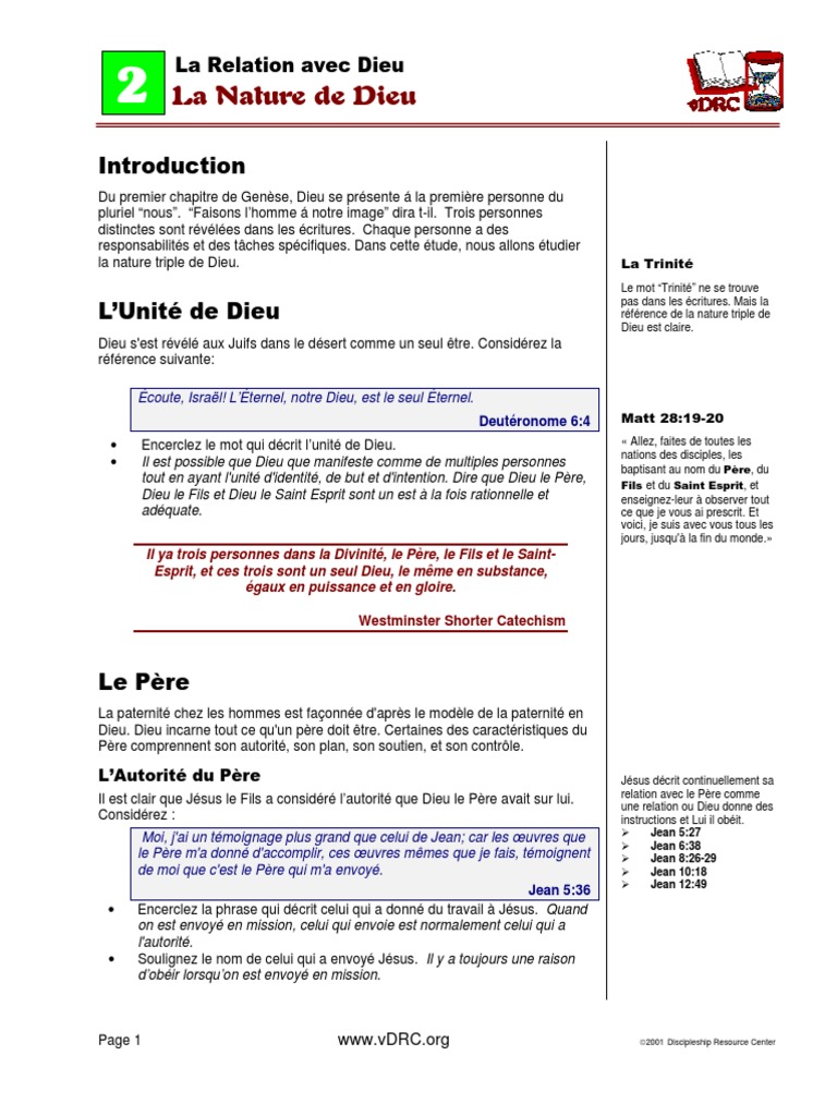 La Nature Triple de Dieu | PDF | Saint-Esprit | Dieu