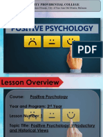 Lesson 1 Introduction To Positive Psychology