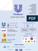 Strategic Analysis On Unilever: Prepared For: Prepared by
