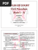 Jurisdiction Venue Civil Action Cause of Action Parties To A Civil Action