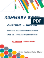 Customs Summary Book Nov 20 by CA Yachana Mutha Bhurat