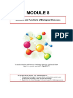Structure and Functions of Biological Molecules: at The End of The Lesson, You Are Expected To