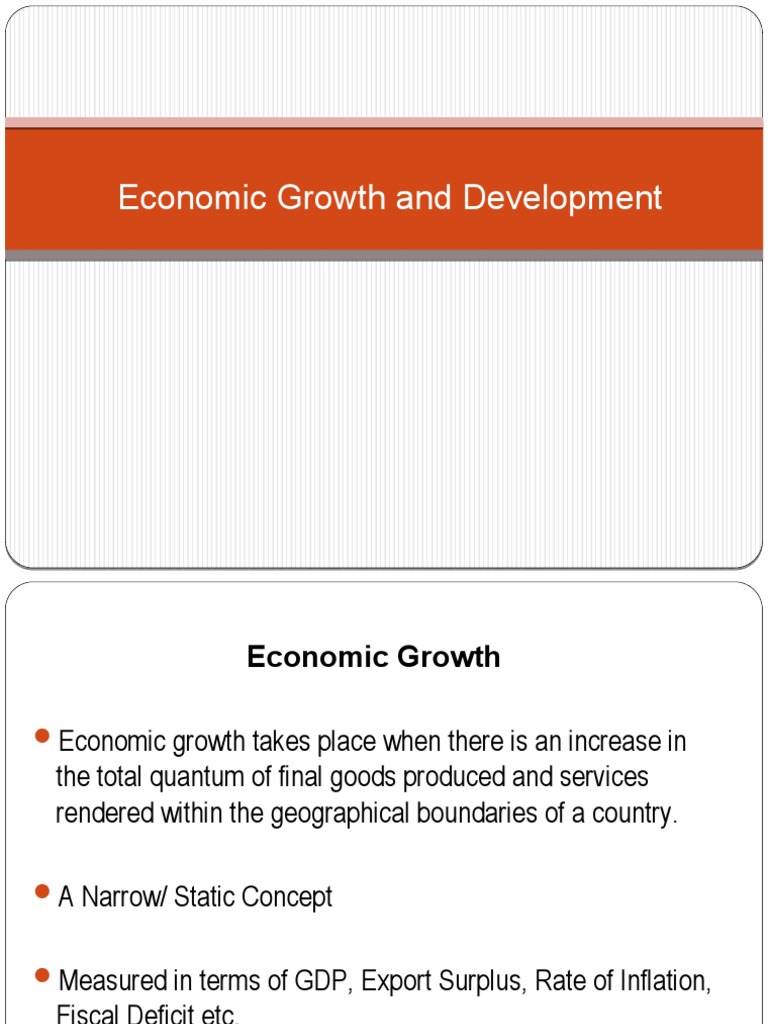 Economic Growth vs. Development Explained | PDF | Economic Development ...