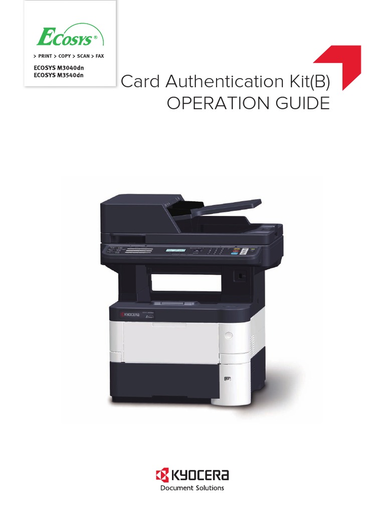 Kyocera Card Authentication Kit Guide | PDF | Authentication | Login