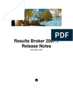 Results Broker 2007.1 Release Notes: December, 2007