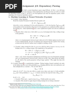 CS 224n Assignment #3: Dependency Parsing: 1. Machine Learning & Neural Networks (8 Points)