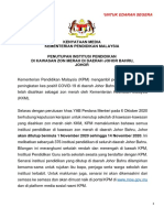KM - KPM - Penutupan Institusi Pendidikan - Zon Merah - Johor Bahru - Johor PDF