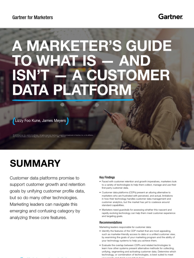 Marketers Guide Customer Data Platform Research 2018 | PDF | Customer ...