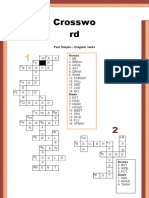 Crosswo RD: Past Simple - Irregular Verbs Across