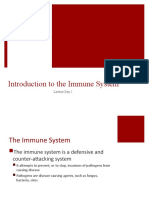 Introduction To The Immune System: Lecture Day 1