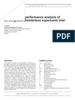 Flow Field and Performance Analysis of An Integrated Diverterless Supersonic Inlet