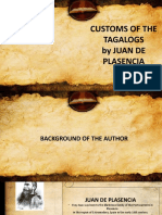 Customs of The Tagalogs by Juan de Plasencia