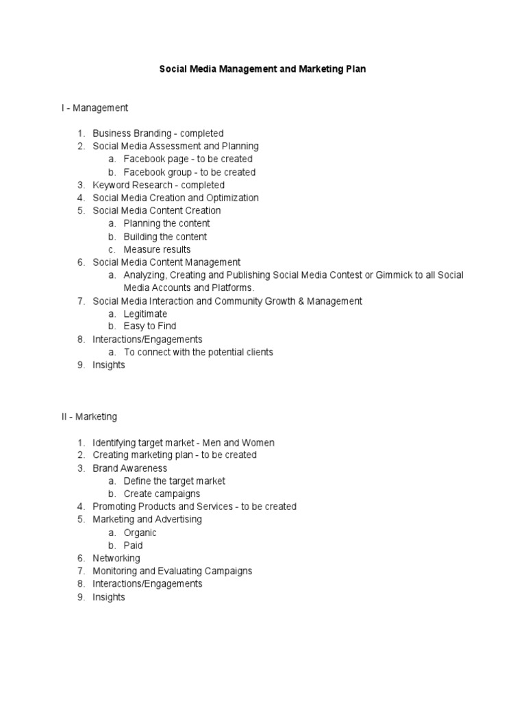 Social Media Marketing Strategy Plan | PDF | Career & Growth | Social ...