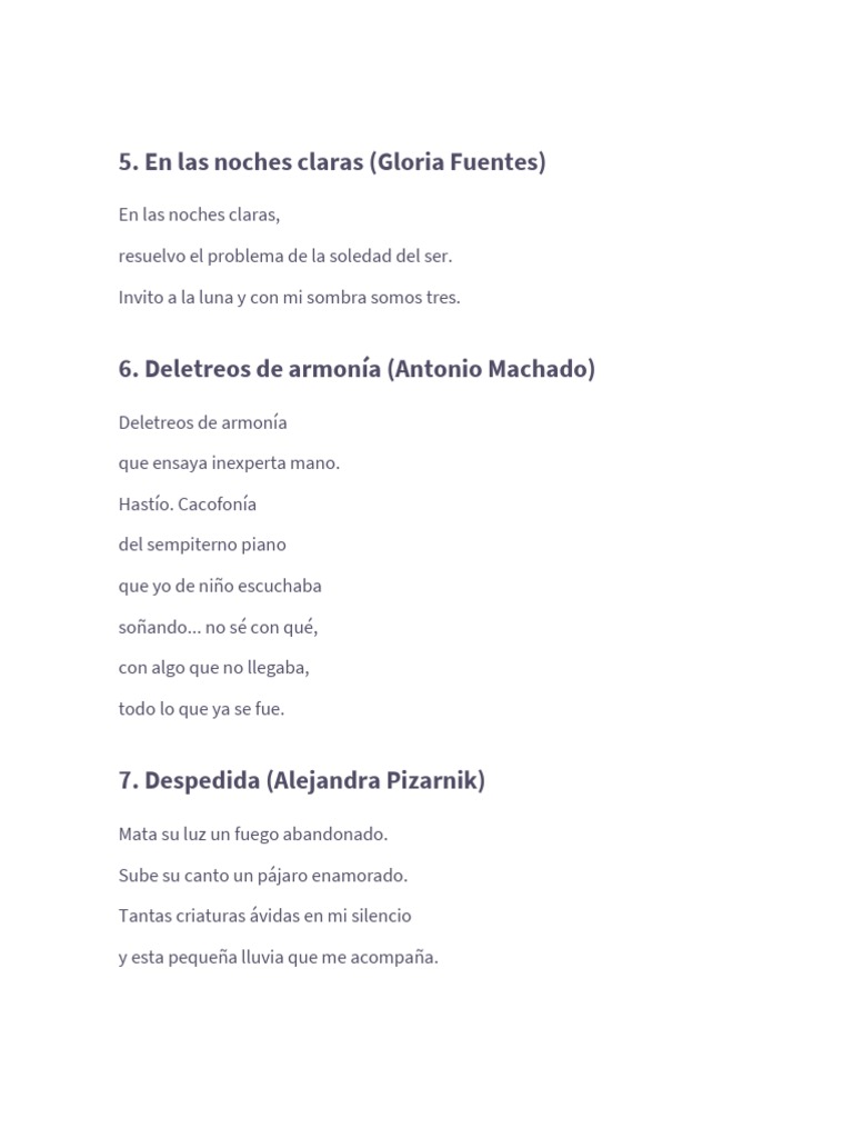 capital pastel Resbaladizo Poema 5 PDF | PDF | Poesía