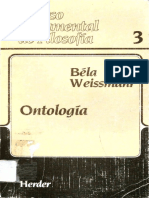 03 WEISSMAHR, Béla, Ontología, Herder, Barcelona 1986