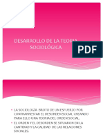 DESARROLLO DE LA TEORIA SOCIOLÓGICA