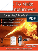 Parts and Tools Guide For Flamethrower