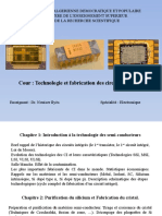 Technologie et fabrication des circuits intégrés - chapitre I