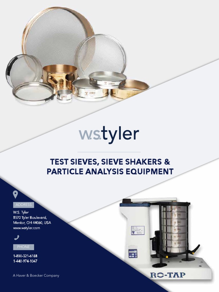 Test Sieves, Sieve Shakers & Particle Analysis Equipment Address PDF