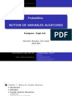 Chapitre 3 Notion de Variables Al Atoire PR Ragbi Aziz PDF