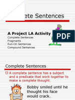 Complete Sentences: A Project LA Activity