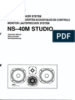 Yamaha NS 40 M - Studio Owners Manual