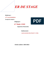 CAHIER DE STAGE de Mejda Ayari