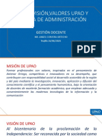 Misión, visión y valores de UPAO y Escuela de Administración