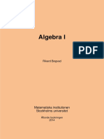 Algebra 1 Rikard Bøgvad