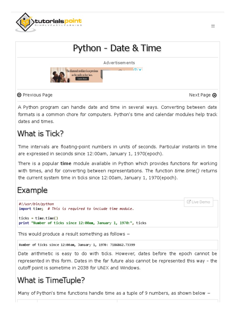 Python Date and Time14 | PDF | Daylight Saving Time | Python ...