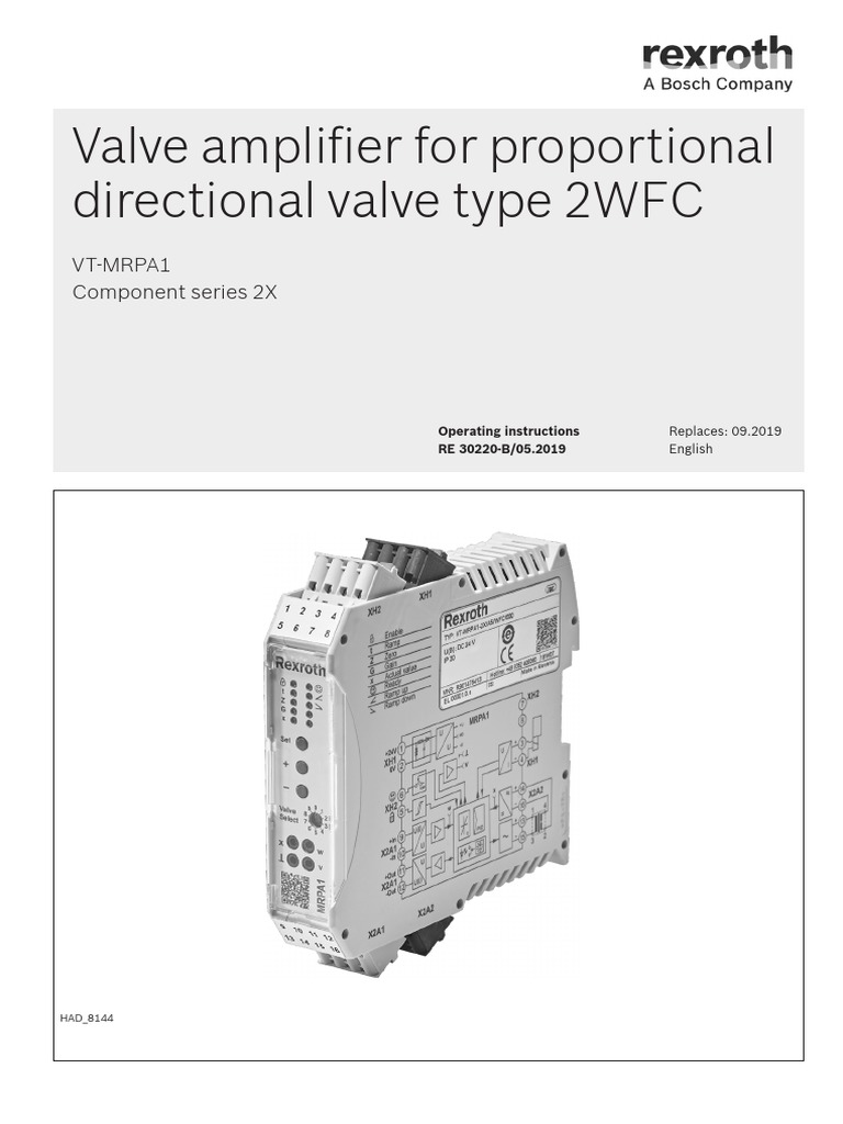 プレス Valve Amplifier For Proportional Directional Valve Type 2WFC