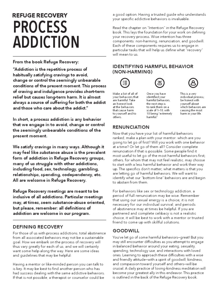 Recovery Process in Refuge Recovery | PDF | Mindfulness | Noble ...