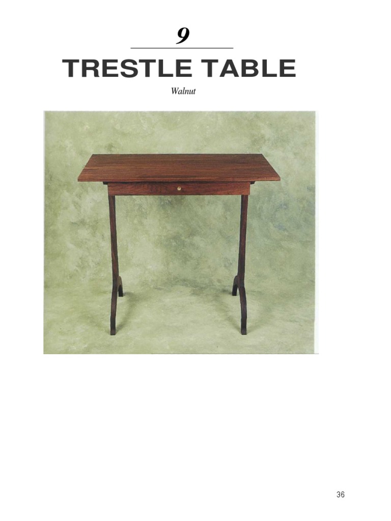 Trestle Table Construction Guide | PDF | Drill | Tools