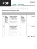 Informação - Teste de Compreensão Oral 2: A Estrutura Do Teste Sintetiza-Se No Quadro Seguinte