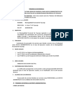 TERMINOS DE REFERENCIA Unidad Ejecucion Coactiva Apoyo Administrativo