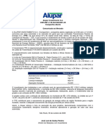 Alupar Investimento S.A. CNPJ/MF Nº 08.364.948/0001-38 Companhia Aberta Comunicado Ao Mercado