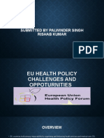 Eu Health Policy Challenges and Oppoturnities