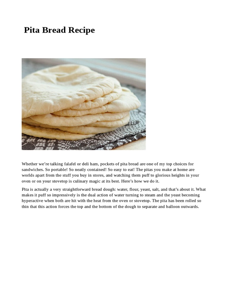 Pita Bread Recipe (Oven or Stovetop) 