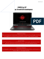 Omen by HP Laptop 15-ce072TX Quickspecs